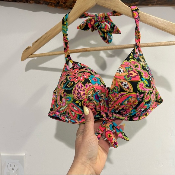 Victoria Secret Colorful Paisley Bikini Top - Picture 4 of 7